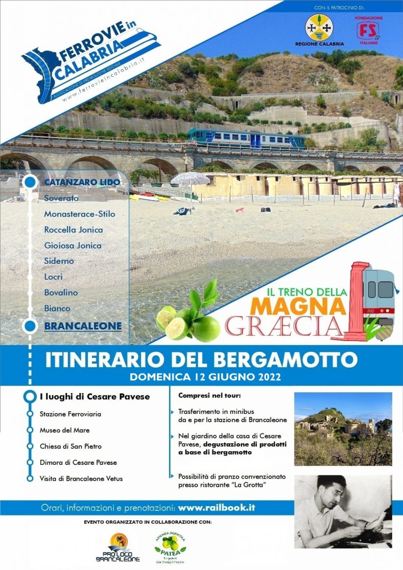 Il Treno della Magna Graecia: successo senza precedenti per il primo Itinerario del Bergamotto – L’azienda Patea partner ufficiale